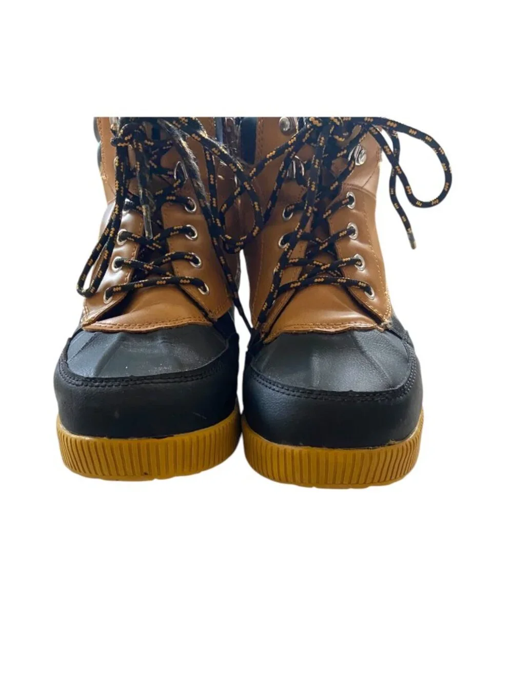 Wonder Nation Boys Winter Duck Boots Beige Size 5 Snow Outdoor Gorpcore Cozy